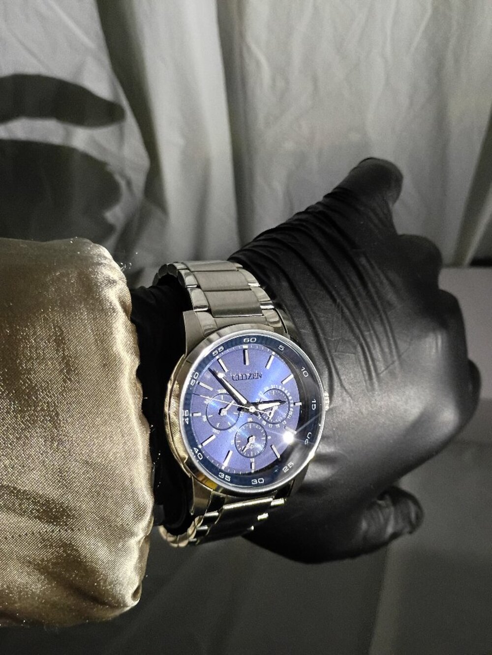 Citizen Stainless Steel/Deep Blue Dial Eco-Drive-BU2010-57L